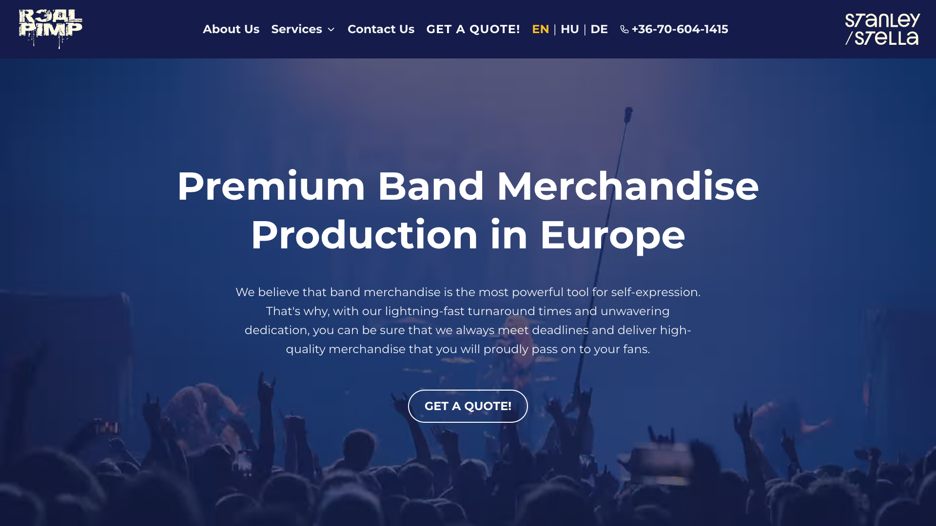 REAL PIMP Merchandise - Zenekari Merch Gyártás